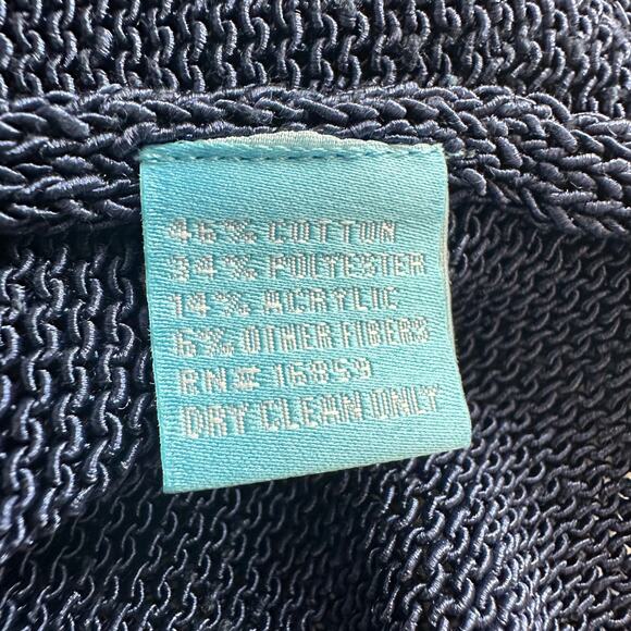 J. McLaughlin navy blue loose knit v-neck sweater size XS - Picture 8 of 11